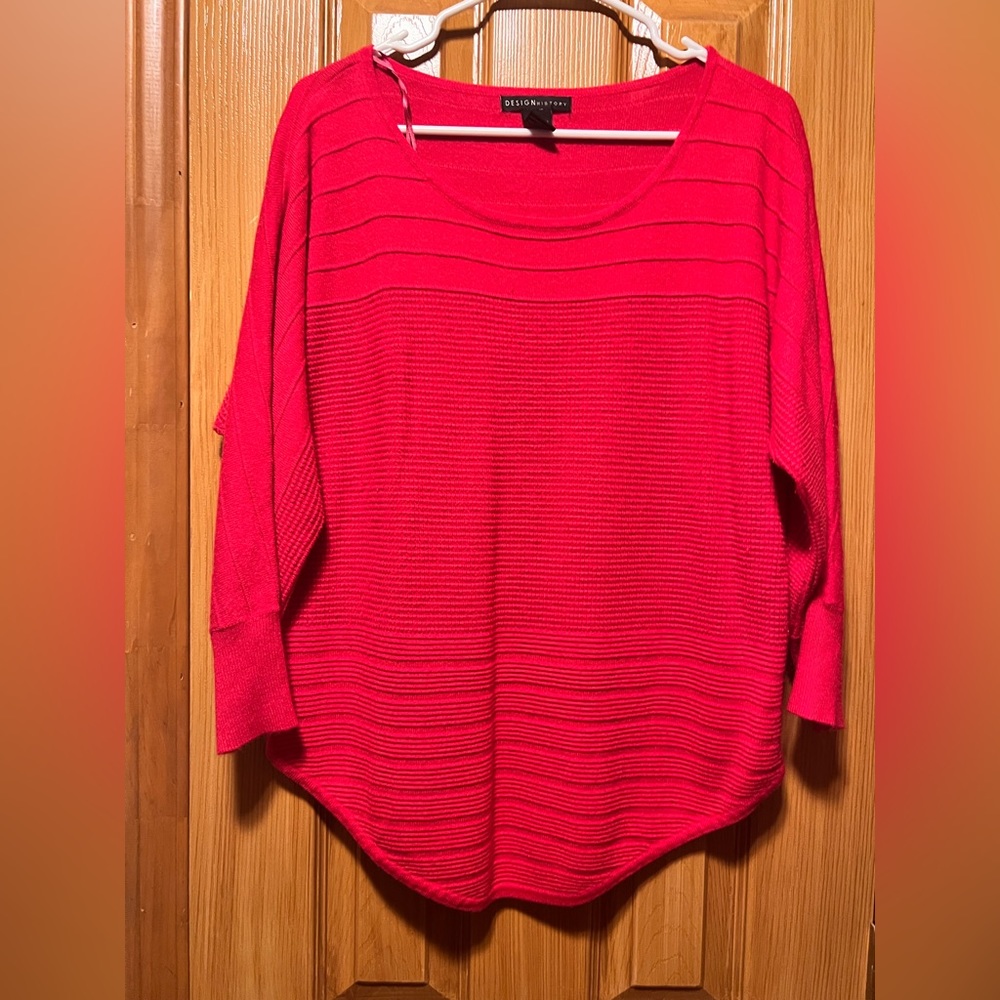 Hot pink sweater. Size large